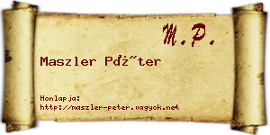 Maszler Péter névjegykártya